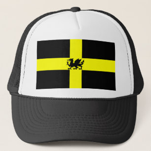 Patriotic Wales St Davids Day Dragon auf Hat Truckerkappe