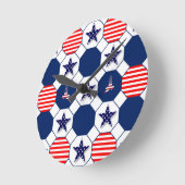 Patriotic Wall Clock Runde Wanduhr (Winkel)