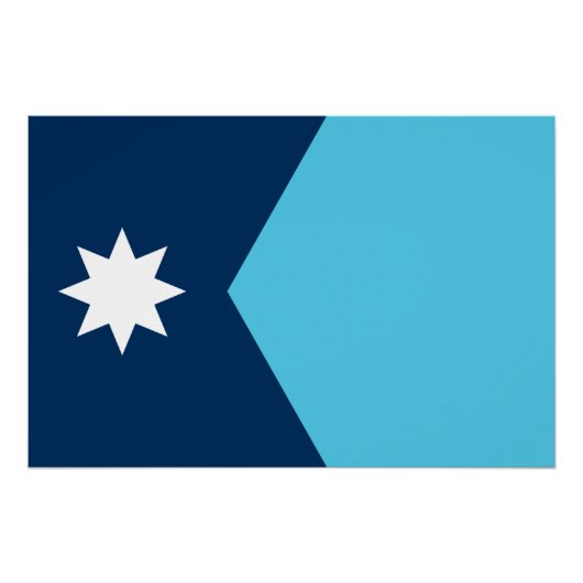 Patriotic wall poster with Flag of Minnesota, USA (Vorderseite)