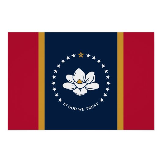 Patriotic wall poster with Flag of Mississippi  (Vorderseite)