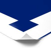 Patriotic wall poster with Flag of Quebec City (Ecke)