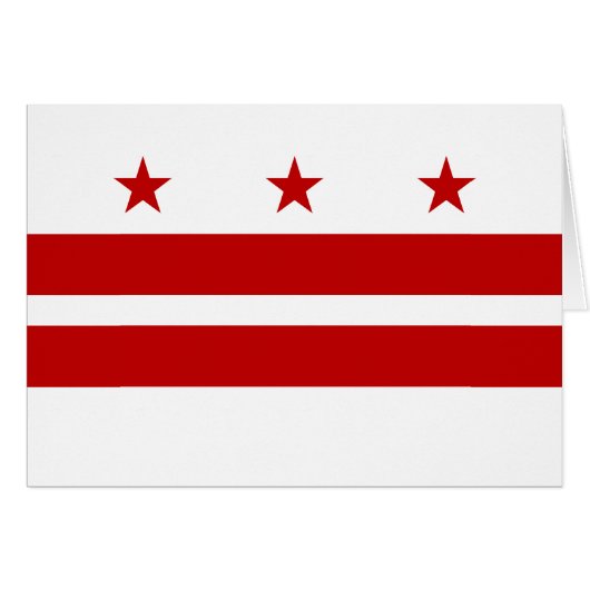 Patriotic Washington DC Staatsflagge (Vorderseite (Horizontal))