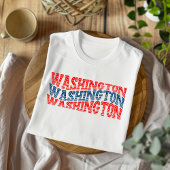 Patriotic Washington Red and Blue Boho T - Shirt