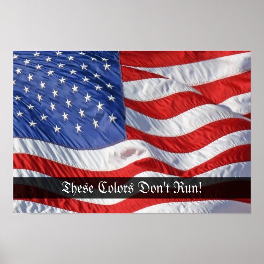 Patriotic Waving American Flag Art Print Poster (Vorne)