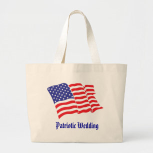 Patriotic Wedding Jumbo Stoffbeutel