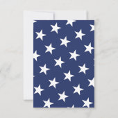Patriotic Wedding RSVP Card Karte (Rückseite)