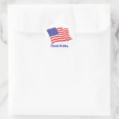 Patriotic Wedding Runder Aufkleber (Tasche)