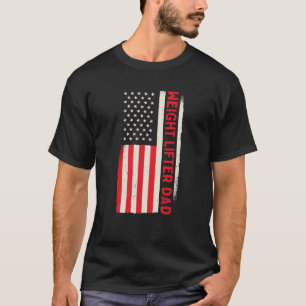 Patriotic Weightlift Workout Bodybuilder Wight T-Shirt