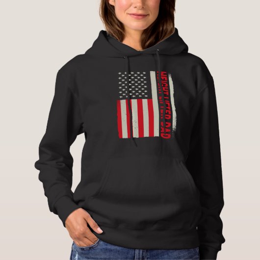 Patriotic Weightlifting Workout Bodybuilder Wight  Hoodie (Vorderseite)