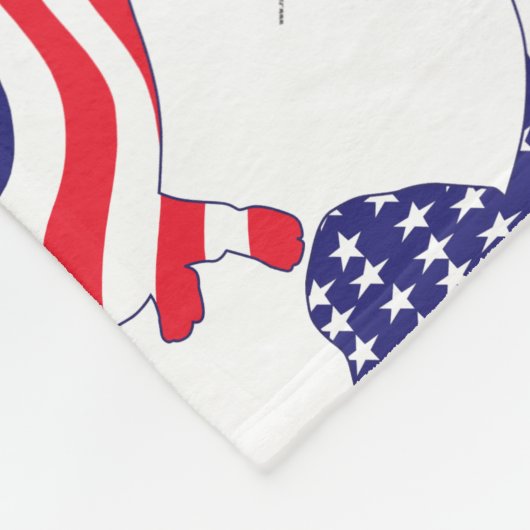 Patriotic-Weiner Fleecedecke (Ecke)