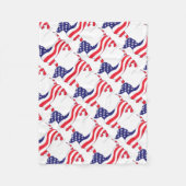 Patriotic-Weiner Fleecedecke (Vorderseite)