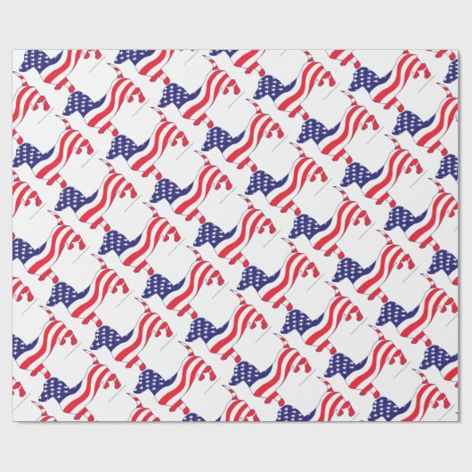Patriotic-Weiner Geschenkpapier (Flach)