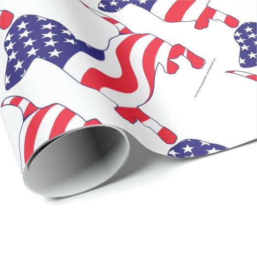 Patriotic-Weiner Geschenkpapier (Rolleneckpunkt)