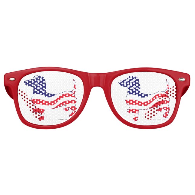 Patriotic-Weiner Partybrille (Vorderseite)