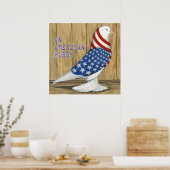 Patriotic West Pigeon Poster (Küche)