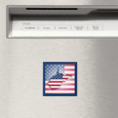 Patriotic West Virginia 2" Square Magnet (In Situ (Geschirrspüler))