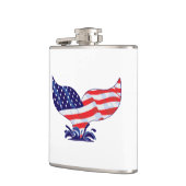 Patriotic Whale Schwanz Flachmann (Links)