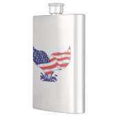 Patriotic Whale Schwanz Flachmann (Links)