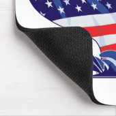 Patriotic Whale Schwanz Mousepad (Ecke)