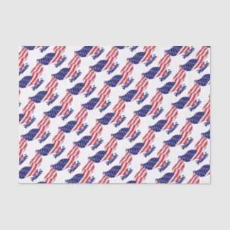 Patriotic Whale Schwanz Seidenpapier