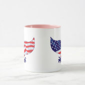 Patriotic Whale Schwanz Tasse (Zentrum)