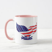 Patriotic Whale Schwanz Tasse (Links)