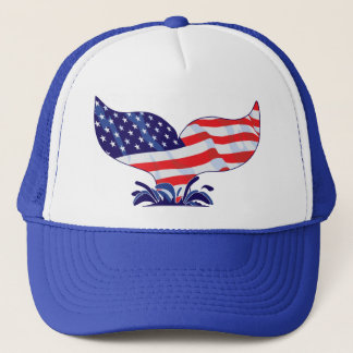 Patriotic Whale Schwanz Truckerkappe