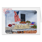 Patriotic Wheaten Scotties warten auf die große Pa (Vorderseite (Horizontal))