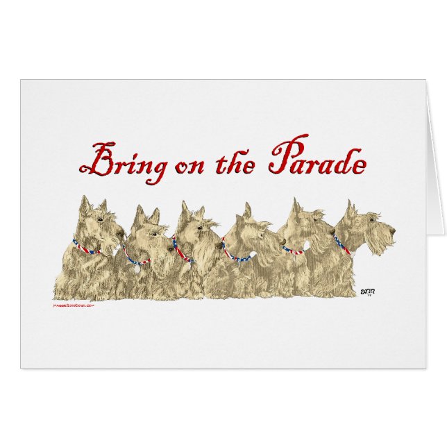 Patriotic Wheaten Scottish Terriers (Vorderseite (Horizontal))