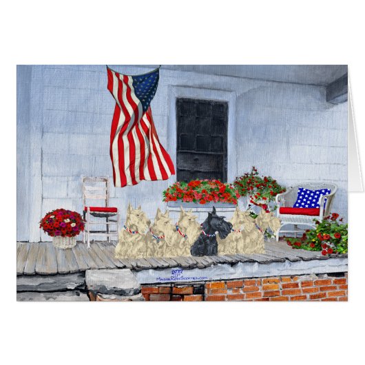 Patriotic Wheaten und Black Scotts (Vorderseite (Horizontal))