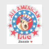 Patriotic Wheaten Vinyl Sticker (Blatt)