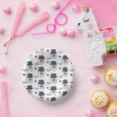 Patriotic Whimsical French Bulldog Red White Blue Pappteller (Party)