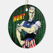 Patriotic Whimsy: Retro Uncle Sam Keramik Ornament (Links)