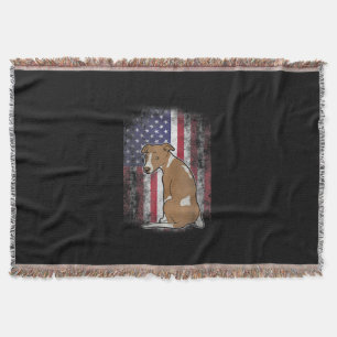 Patriotic Whippet American Flag Dog Lover Geschenk Decke