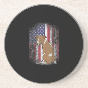 Patriotic Whippet American Flag Dog Lover Geschenk Getränkeuntersetzer