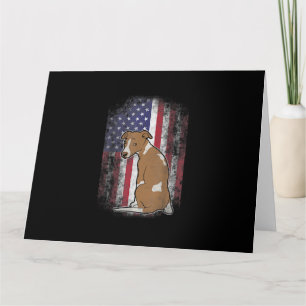 Patriotic Whippet American Flag Dog Lover Geschenk Karte