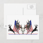 Patriotic Whitetail buck Postkarte (Vorne/Hinten)