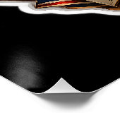 Patriotic winking fourth of July celebration wall  Poster (Ecke)