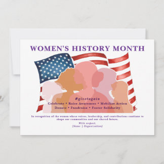 Patriotic Women’s History Month Recognition Feiertagskarte