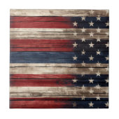 Patriotic Wood Keramik Tile Fliese (Vorderseite)
