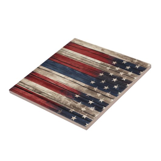 Patriotic Wood Keramik Tile Fliese (Seite)