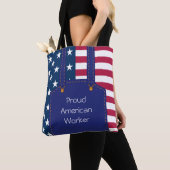 Patriotic Worker USA American Flag Anpassbar Tasche (Von Nahem)