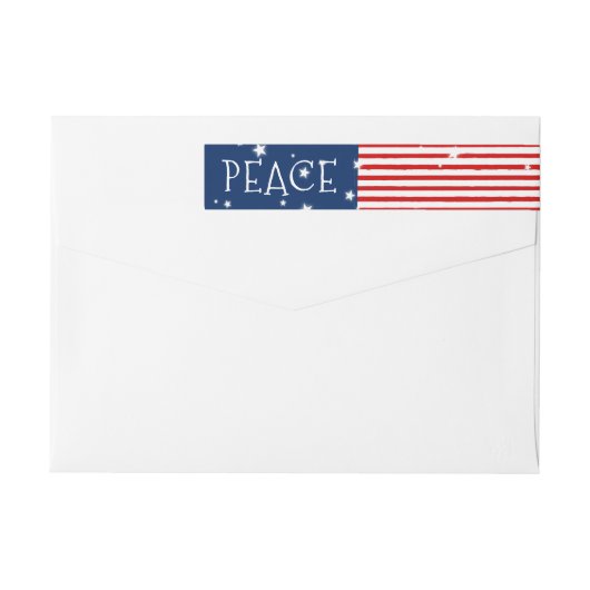 Patriotic Wraparound Holiday Address Labels (Rückseite)