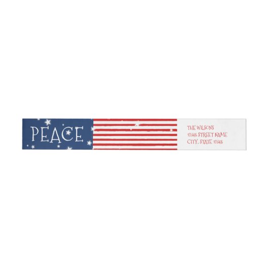 Patriotic Wraparound Holiday Address Labels (Person)