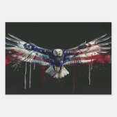 Patriotic Wrapping Paper for Decoupage 3 Sheets  Geschenkpapier Set (Vorderseite 3)