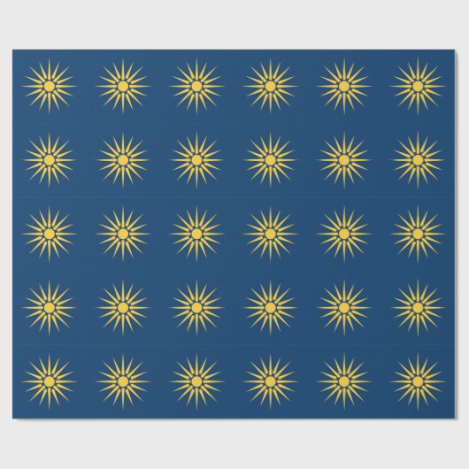 Patriotic wrapping paper with Flag of Macedonia Geschenkpapier (Flach)