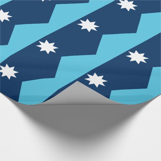 Patriotic wrapping paper with Flag of Minnesota Geschenkpapier (Ecke)