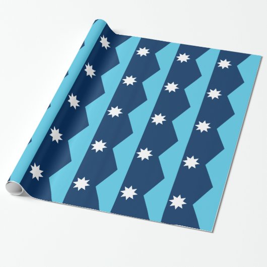 Patriotic wrapping paper with Flag of Minnesota Geschenkpapier (Ungerollt)