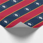 Patriotic wrapping paper with Flag of Mississippi Geschenkpapier (Ecke)