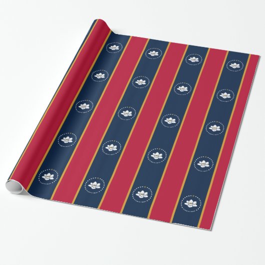 Patriotic wrapping paper with Flag of Mississippi Geschenkpapier (Ungerollt)